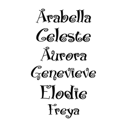 Several personalized name examples