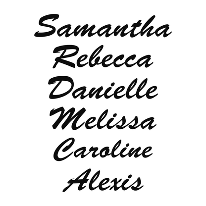 Several personalized name examples