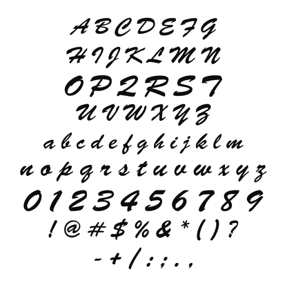 Alphabet and available characters