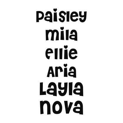 Several personalized name examples