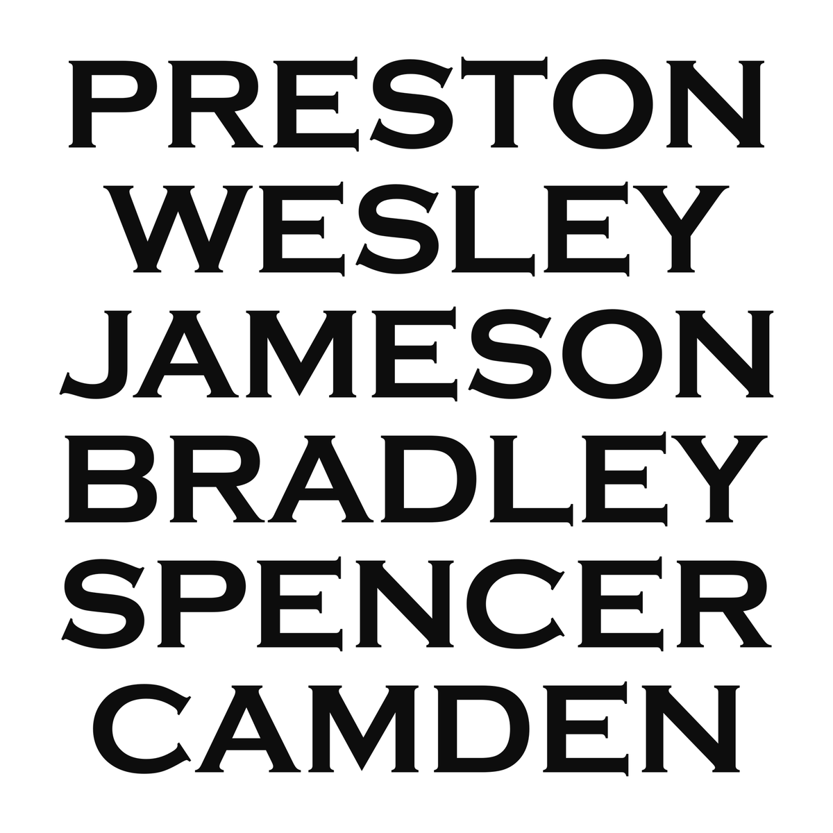 Several personalized name examples