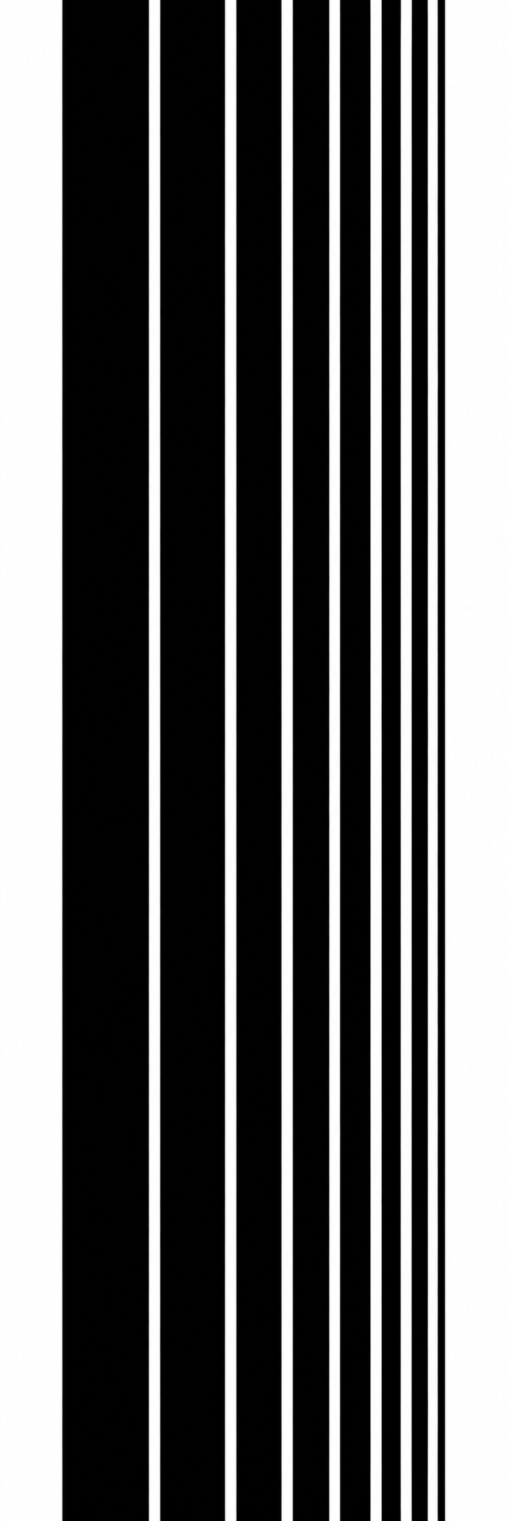 Decreasing stripe widths detail