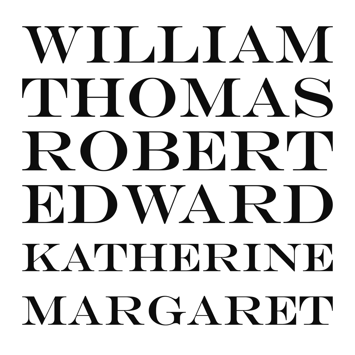 Several personalized name examples