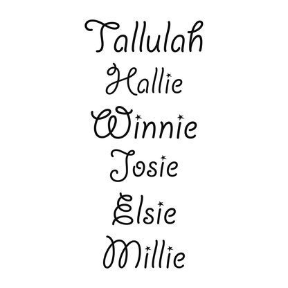 Several personalized name examples