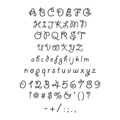Alphabet and available characters