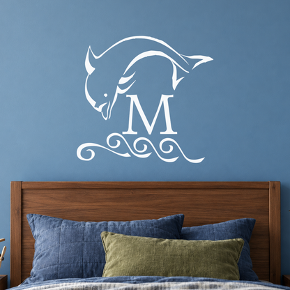 Close-up custom lettering example on a smooth wall