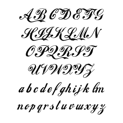 Alphabet and available characters