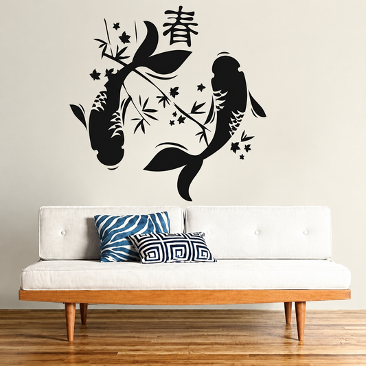 Koi Fish Wall Decal — enhanced main image