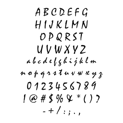 Alphabet and available characters