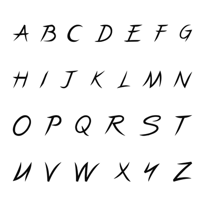 Alphabet and available characters