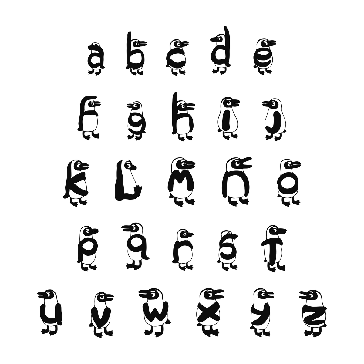 Penguin alphabet