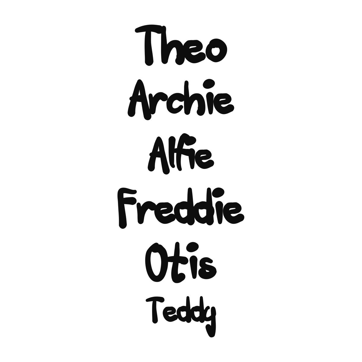 Several personalized name examples