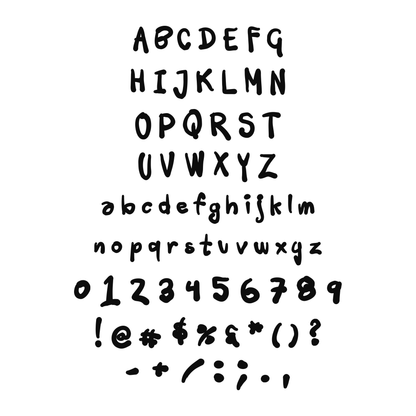 Alphabet numbers and available symbols