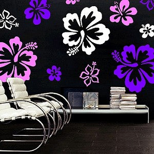 Hibiscus Flower Wall Decal Set - view 2