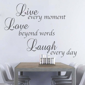 Live Laugh Love Wall Quote Decal