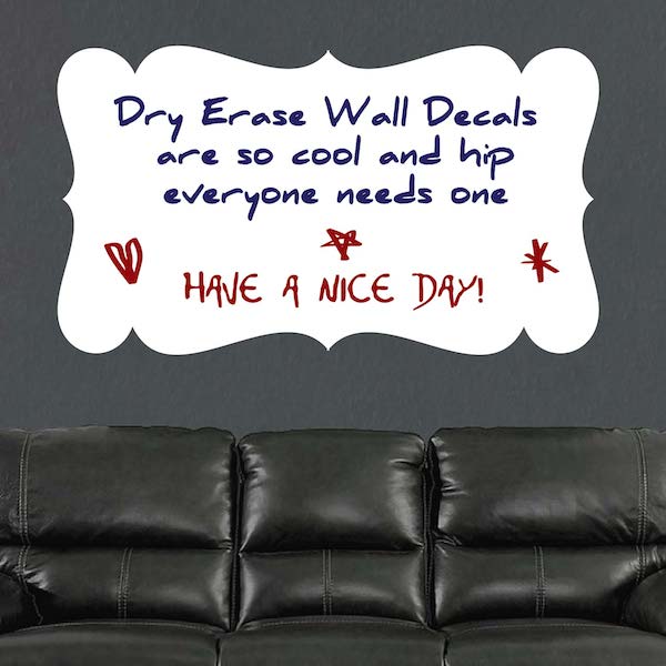 Decorative Plaque Dry Erase Wall Decal — original product photo