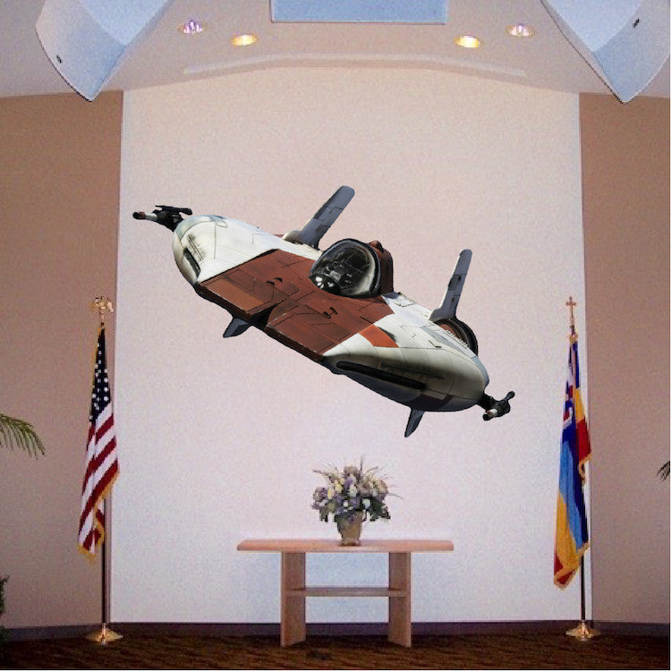 Space Ship Wall Decal Boys Room Sticker Mural Kids Bedroom Wall Stickers