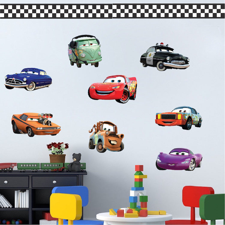 Cars Wall Decals Kids Bedroom Wall Removable Stickers Boys Room Designs, b43