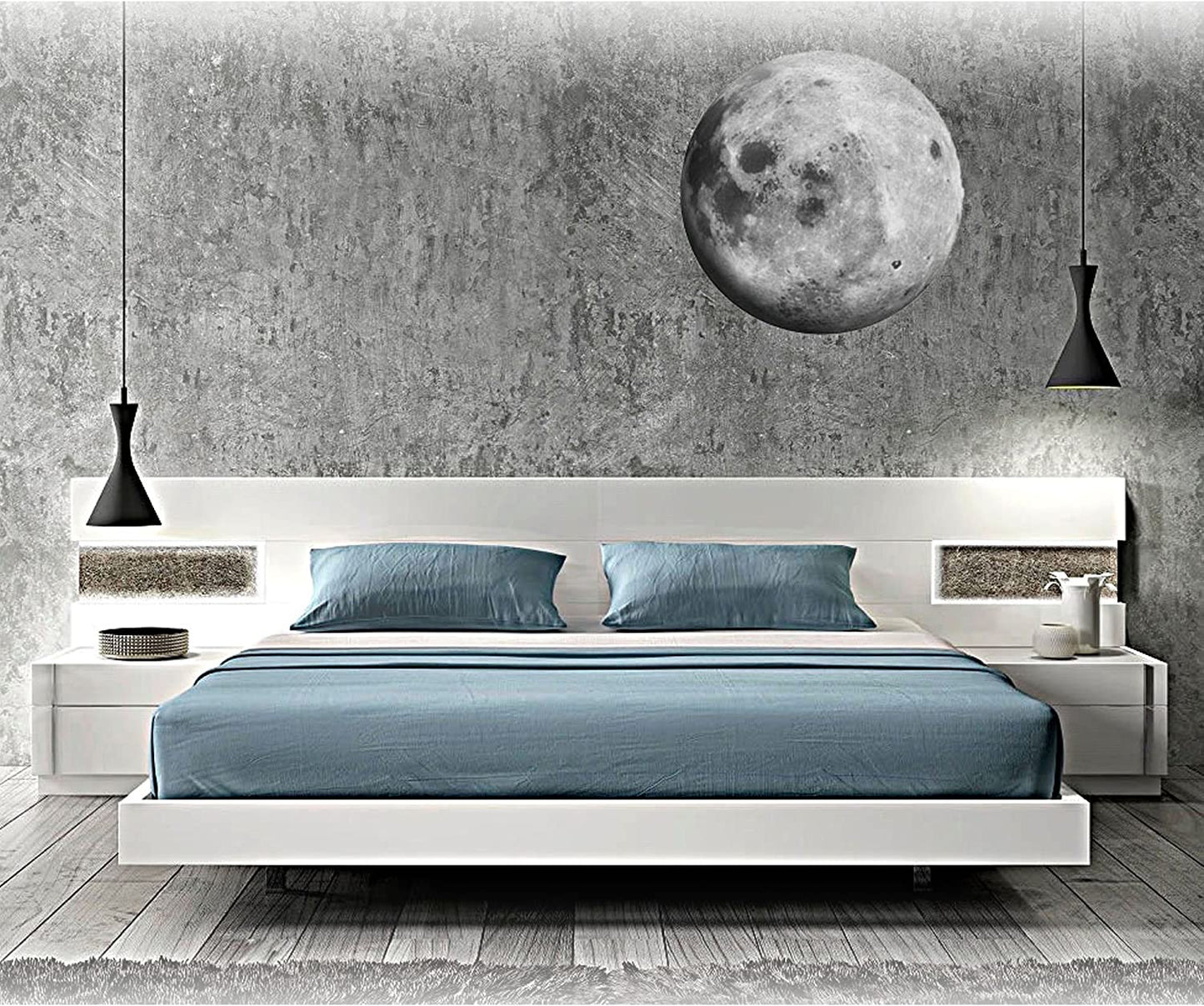 Moon Wall Decal Outer Space wall Mural Moon Wall Decor Removable Wall Murals Planets, c22