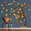 Autumn Tree Wall Decal Leaves Sticker Fall Window Decals Leave Decals