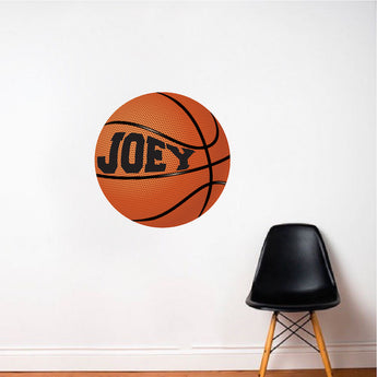 Custom Basketball Wall Decal Personalized Name Basket Ball Kids Room Sports Vinyl Decor, e43