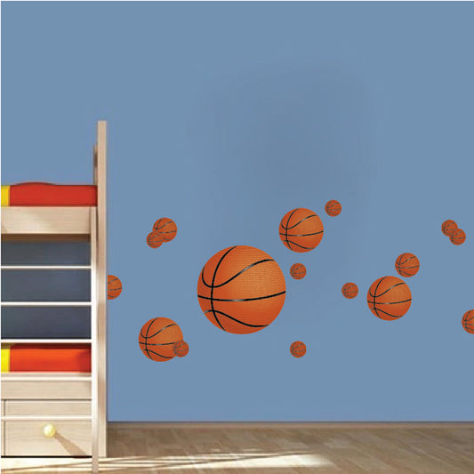 Basketball Wall Decal Sport College Basket Ball Kids Room Sports Vinyl Decor, s02