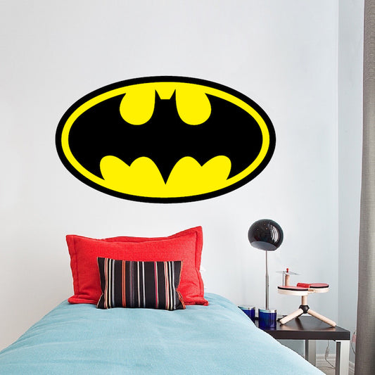 Bat Logo Wall Decal or Car Sticker Kids Bat Bedroom Superhero Sticker