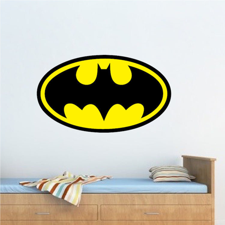 Bat Logo Wall Decal Wall Art Kids Bedroom Wall Decor Superhero Sticker
