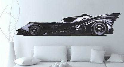 Bat Car Wall Decal Wall Art Bat Car Kids Bedroom Wall Decor Superhero Sticker, b05
