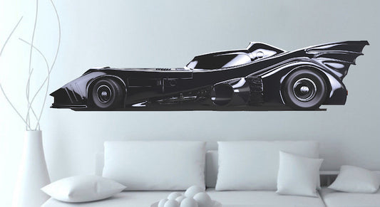 Bat Car Wall Decal Wall Art Bat Car Kids Bedroom Wall Decor Superhero Sticker, b05