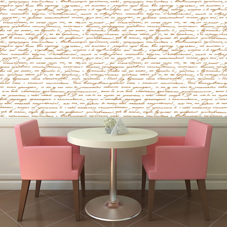 Interior Handwriting Wallpaper Decal Custom Wallpaper Sticker Personalized Wallpaper, w04