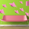 Pink Butterflies Wall Decal Girl's Room Wall Art Sticker Removable Butterfly Girl Bedroom Decor, n64