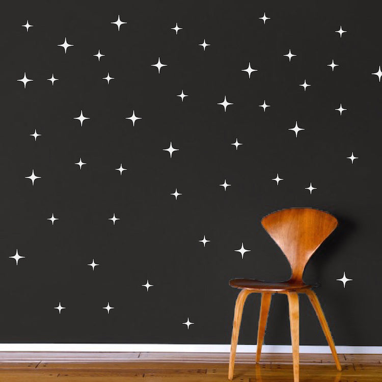 Bedroom Stars Wall Decal Kids Star Wallpaper Decor Bedroom Pattern Removable Decals, h54