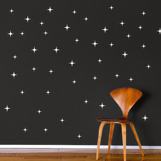 Bedroom Stars Wall Decal Kids Star Wallpaper Decor Bedroom Pattern Removable Decals, h54