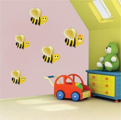 Bumble Bee Wall Sticker Decal Wall Art Buzzing Bees Wall Decor Animal Wall Stickers, n55