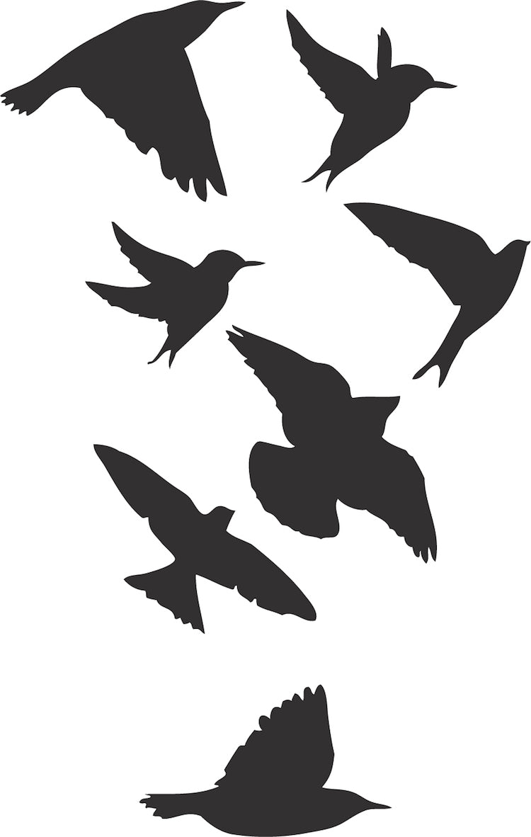 Birds Wall Decal Flying Birds Wall Decals Large Bird Wall Stickers Bird Decals, d64