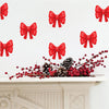 Christmas Bows Wall Decal Decor Removable Winter Bow Decorations Room Wall Decal, h41