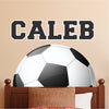Personalized Soccer Name Wall Decal Decor Removable Kids Room Wall Sport Room Decal, s89