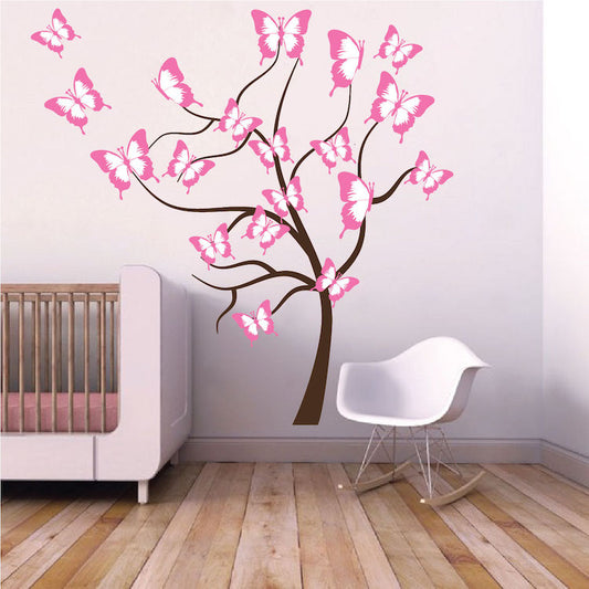 Custom Butterfly Tree Wall Decal