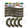 Cars and Race Track Wall Decal Kid's Bedroom Racetrack Wall Decor Removable Car Stickers, b41