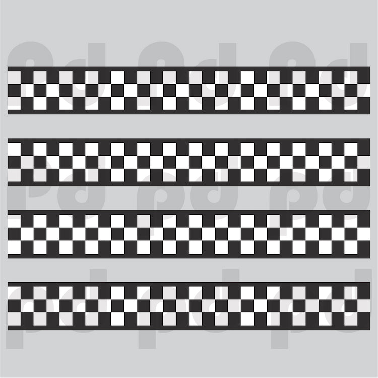 Checkered Flag Border Racing Cars Boys Bedroom Wall Decal Wallpaper Border, b42