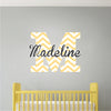 Nursery and Kids Custom Name Initial Wall Decal Personalized Wall Bedroom Decor Monogram, n01
