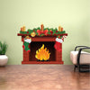 Christmas Fireplace Wall Decal Living Room Decor Apartment Fire Place Art Bedroom Sticker, h92