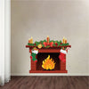 Christmas Fireplace Wall Decal Living Room Decor Apartment Fire Place Art Bedroom Sticker, h92