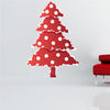 Red Paper Christmas Tree Wall Decal Decor Removable Winter Decorations Room Wall Decal, h61