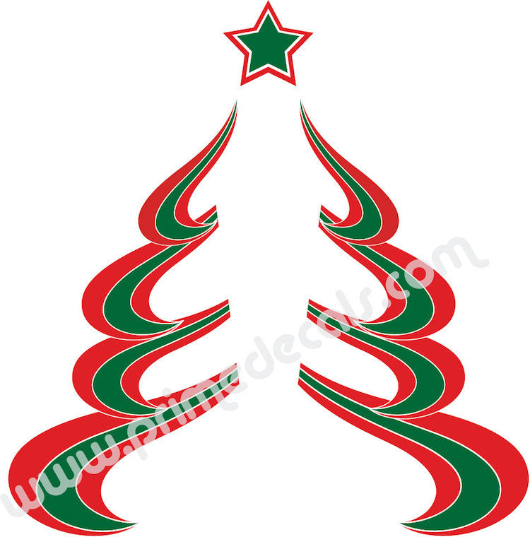 Abstract Christmas Tree Wall Decal Decor Removable Winter Decorations Room Wall Decal