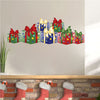 Christmas Present Wall Decal Decor Removable Winter Decorations Room Wall Decal, h40