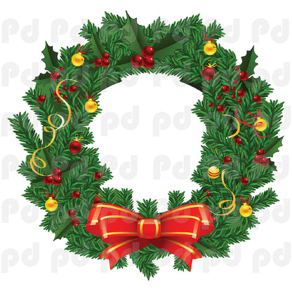Christmas Wreath Wall Decal Living Room Decor Apartment Door Decoration Art Bedroom Sticker, h60