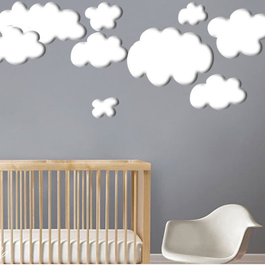 Bedroom Cloud Decals With 3d Shadow Effect