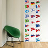 Country Flags Wall Decal Flag Sticker Peel and Stick Flags, a37